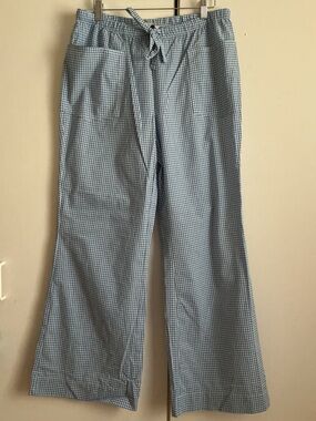 HYFVE Light Blue Gingham Straight Leg Pants